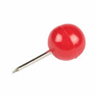 JAM PAPER - Punaises Colorees, Punaises Carte à Tête Ronde, Rouge, Paquet de 100-Utilise pour epingler des papiers ou des images importants sur des tableaux d'affichage, des tableaux en liege, des calendriers et des murs