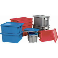 Quantum Storage Systems - Contenants Stack & Nest, 6po x 18po x 11po, Bleu, paquet de 4-Couleur Bleu