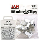 JAM Paper – Ensemble de fournitures de bureau, trombones et pince-notes, blanc (218334wh)-Trombones et pince-notes