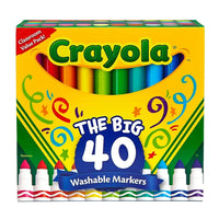 Marqueurs à trait large lavables Crayola, paquet de 40-Comprend 40 marqueurs Crayola de couleurs assorties