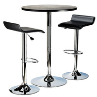Winsome — Ensemble table de pub et 2 tabourets, élévation pneumat. Spectrum 3 pièces, 24 po, forme arrondie avec chrome, noir-Cette table de pub de 24 po est une belle addition à votre salle commune ou salle de jeux. Ens. pub moderne, taille compacte. Dessus de table rond en MDF fait d’un métal assorti à celui des tabourets, élévation pneumat..