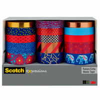 Ruban washi Expressions Scotch, tailles assorties, 15 rouleaux/paquet (C1017-15-P1)-Ruban Washi