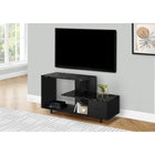 Monarch Specialties - 2610 Meuble Tv - 48 po L/Noir/Dessus Marbre Noir/1 Tiroir-Materiau : panneaux de particules, metal ; finition : aspect marbre noir