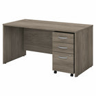 Bureau 60 po x 30 po avec classeur mobile Studio C de Bush Business Furniture - hickory moderne/hickory moderne-L’ensemble comprend : un bureau 60L x 30P et un classeur mobile à 3 tiroirs