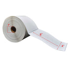 Premium Tape - 4 x 8 po (102 mm x 203 mm) Étiquettes Transfert Thermique - Noyau de 1 po (25 mm) - Paquet de 12-Blanc