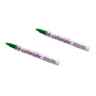 JAM Paper Calligraphie marqueurs de peinture opaque, Vert, 2 / paquet (6517628a)-Pointe de marqueur : Point de calligraphie