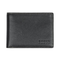 Roots - Portefeuille mince pour hommes avec aile d'identification supérieure - Noir-Noir - Cuir