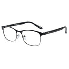 Gry Mattr Lunettes De Lecture Anti Lumière Bleue - PUNCTUAL BL +0.00-Métal noir mat et branche en plastique noir brillant