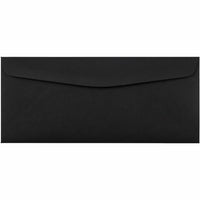 JAM Paper Enveloppes commerciales #10 - 4,125" x 9,5" - Lin noir - Paquet de 50-Couleur : Enveloppes en lin noir