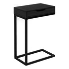 Monarch Specialties - 3600 Table D'Appoint - Noir/Metal Noir Et Tiroir-Table d'appoint parfaite pour votre café, ordinateur portable/tablette ou autres articles décoratifs