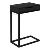 Monarch Specialties - 3600 Table D'Appoint - Noir/Metal Noir Et Tiroir-Table d'appoint parfaite pour votre café, ordinateur portable/tablette ou autres articles décoratifs