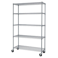 Trinity – Étagère grillagée à 5 tablettes certifiée NSF pour l’extérieur (TBF-PS664)-Homologation NSF