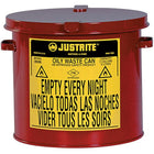 JustriteMD – Poubelles à déchets huileux, 2 gal, 9 5/8 x 9 1/8 po, rouge-Couleur : Rouge