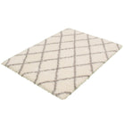 ECARPETGALLERY - Tapis Agadir Diamond Ivoire 6'7" x 9'6"-Style Marocain, Peluche & Shags