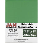 JAM Paper Cartes professionnelles imprimables, 3 1/2 x 2 po, vert, paq./500-Taille : 3,5 x 2 po