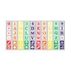 Bankers Box - Au jeu ABC/123 Blocs d'apprentissage offrant - Paquet de 50-50 BLOCS ABC/123 : grands blocs de 3 po × 3 po en 5 couleurs différentes et 10 dessins uniques de chaque côté des blocs, représentant une variété de chiffres, de lettres, d'animaux, d'objets et de symboles mathématiques