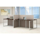 Bush Business Furniture – Bureau droit ouvert de 60 po larg. pour 4 personnes Easy Office, fini cerisier moka (EOD660MR-03K)-Dimensions : 119 larg. x 60,03 prof. x 44,88 haut. (po)