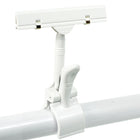 Eddie's - Porte-affiches à pince pour racks / tubes ronds - longueur 4-1/2" - blanc - paquet de 12-Plastique - blanc