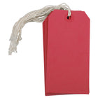 JAM Paper Étiquettes pour emballage-cadeau avec ficelle, moyen, 2,38 x 4,75 po, rouge, 80/paquet (39197119g)-Dimensions : 4 3/4 x 2 3/8 po