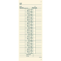 Staples Cartes de présence hebdomadaires, 3 1/2 po x 9 po, bilingues-7 jours, temps normal, supplémentaire, entrée/sortie