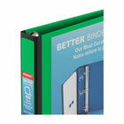 Staples - Reliure Better Binder, 1 1/2 po, vert-Grâce à la fenêtre transparente, ces reliures sont de bonnes reliures de présentation