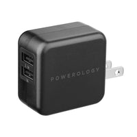 Powerology – Chargeur PTCBK à deux ports USB 3,1A pour domicile, noir-Universel