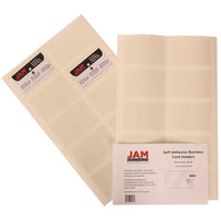 JAM Paper – Porte-cartes professionnelles auto-adhésives transparentes, 2 x 3,5 po, 60/pqt-Matériau : Polypropylène