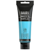 Liquitex Basics – Peinture acrylique 1046770, bleu pâle permanent, tube de 118 ml-Formulée avec des pigments de qualité artistique sur lesquels l'artiste peut compter