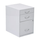 OSP Designs – Classeur de rangement HPBF-11, 22 po, blanc-Tiroir pour crayons, tiroir standard et tiroirs-classeur