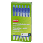 StaplesMD – Stylos Clicker confortables, pointe moyenne, 864/pqt, bleu-Pointe de stylo à bille