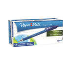 Papermate - Stylos à bille Flexgrip Ultra Rétractable - 1,0 mm - bleu - paquet de 12-Corps caoutchouté pour plus de confort
