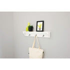 nexxt – Étagère murale Finley FN00395-9INT avec 3 crochets métalliques, 24 po x 4,25 po, blanc-Dimensions du produit : 4,25 haut. x 24 larg. x 4 prof. (po) ; capacité de support maximale de 10 lb