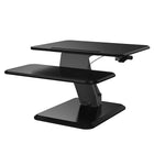 Posidesk POSI210BKB 25 Pouces Bureau Assis/Debout De Type Piédestal Avec Le Chargeur Sans Fil, Noir-MDF