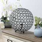 Lampe de table Elegant Designs à paillettes boule de cristal de 10 pouces, bronze-10  po x 10  po x 10   po