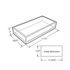 Azar Displays – Plateau étroit de luxe, 11,75 x 5,88 po, 4/paquet (556206)-Dimensions : 11,75 larg. x 5,88 prof. x 2 haut. (po)