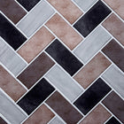 CTG – Carreaux muraux à motif chevrons, multicolore, 6 pièces-Dimension parfaite : chaque feuillet de dosseret mesure 25,4cm L x 25,4cm H (10" L x 10" H) (environ 0,39 mètres carrés/4,17 pieds carrés par carton)
