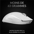 Souris de jeu sans fil Logitech G PRO X Superlight, ultra-légère, capteur Hero 25K, 5 boutons programmables - Blanche-Grands pieds en PTFE sans additif
Offrent une glisse fluide pour une connexion pure et fluide avec le jeu.