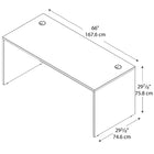Bush® – Bureau de 66 po de la collection Westfield, fini cerisier Hansen et g-29 7/8 haut. x 66 larg. x 29 3/8 prof. (po)