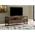Monarch Specialties - 2820 Meuble Tv - 60 po L/Faux Bois Brun/3 Tiroirs-59"L x 15.5"W x 21.75"H