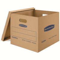 Bankers Box - Boîte De Déménagement Smoothmove Classique - Moyenne - 18 po L x 15 po l x 14 po H - Paquet de 8-Construction solide à double bout et double fond