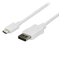 StarTech ® Adaptateur USB-C à DisplayPort, 4K @ 60 Hz, 6 pi, blanc (CDP2DPMM6W)-Conception tout-en-un éliminant un excès de câbles et d'adaptateurs 