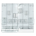 Azar - Kit d'organisateur de mur de panneaux perfacturés 24 pièces avec deux panneaux et assortiment accessoire - Clear-Vendu en multiples de: 1