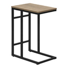 Monarch Specialties - 2172 Table D'Appoint - 24 po H/Taupe Fonce/Metal Noir-Pour plus de modernite dans votre salon, salle familiale, bureau ou chambre a coucher, cette elegante table d'appoint en metal noir atteindra vos attentes