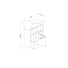 South Shore - Sweedi Bibliotheque avec bac de rangement Bois naturel-Le poids supporte par les etageres est de 25 lb, uniformement reparti