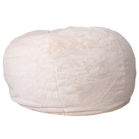 Flash Furniture - Fauteuil poire velu blanc surdimensionné pour enfants-Fauteuil poire surdimensionné