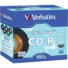 Verbatim - CD-R 700 Mo/80 min Digital Vinyl avec boîtiers, paq./10-Aspect « rétro » et qualité robuste et haute performance de la technologie CD-R d'aujourd'hui  