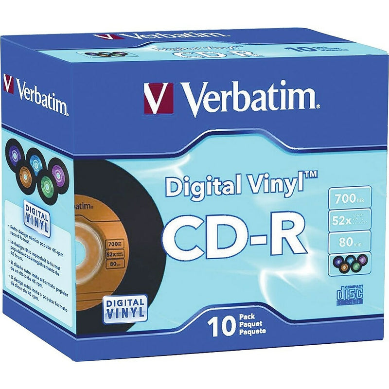 10 CD-R TDK Vierges 700 Mo + 10 Boîtiers Colorés Avec Fenêtre – Vitesse 52x – Pour Musique, Photos, Sauvegarde