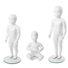 Can-Bramar - RP Kid Abstract Fiberglass Mannequins Set - Blanc Brillant - Paquet de 3-Comprend les mannequins RPK-1, RPK-2 et RPK-3.