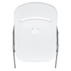 Flash Furniture - Chaise coquille ergonomique et empilable de la série HERCULES, couleur blanc avec cadre gris-Renforts de support double