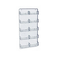 Azar Displays – Présentoir mural à 10 pochettes pour cartes professionnelles, acrylique, 15,75 x 8,5 po, 2/paquet (252222)-Fonctionne sur un panneau perforé ou rainuré et un mur à grille